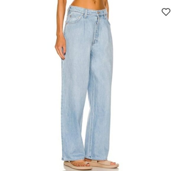 Snacks by Mother The Pleated Fun Dip Puddle Just a Nibble Straight Jeans Size 27 - Picture 3 of 15